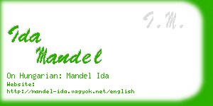 ida mandel business card